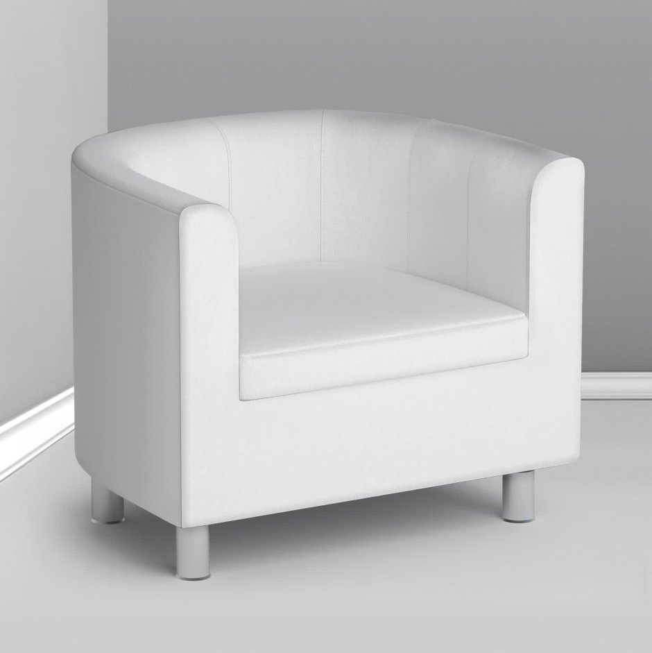 Кресло полукруглое дизайнерское белое