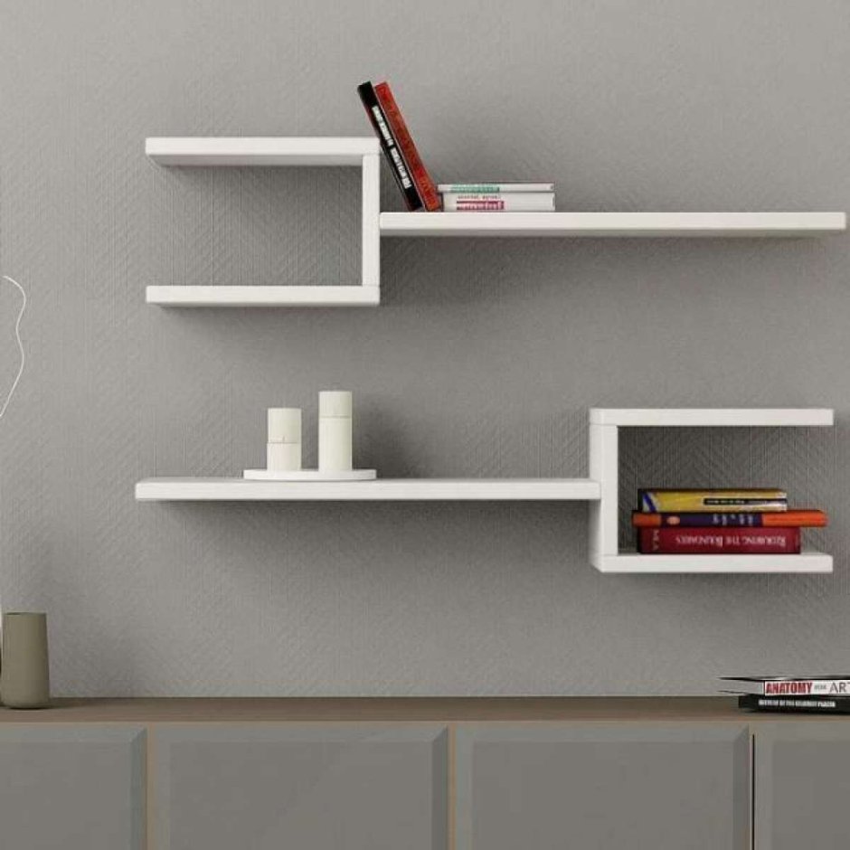 Полка "Wall Shelf-s (bas WL-001)" белая