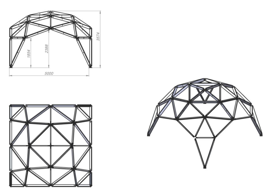 Купольная беседка своими руками чертежи и размеры