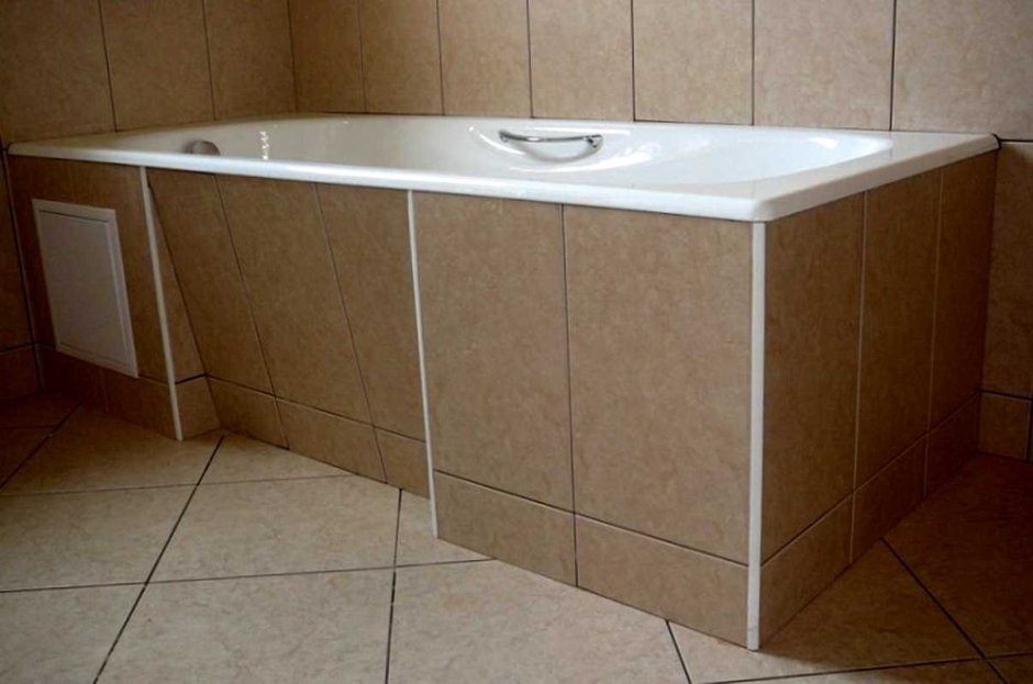 Экран для ванны из плитки