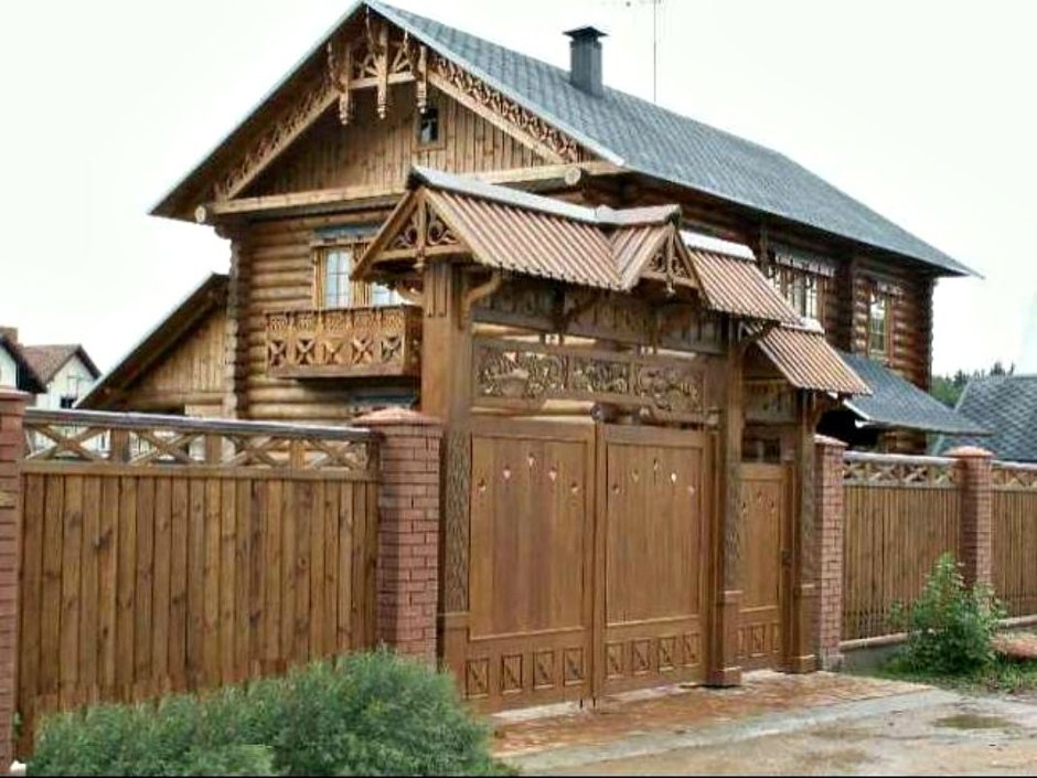 Старорусский деревянный забор