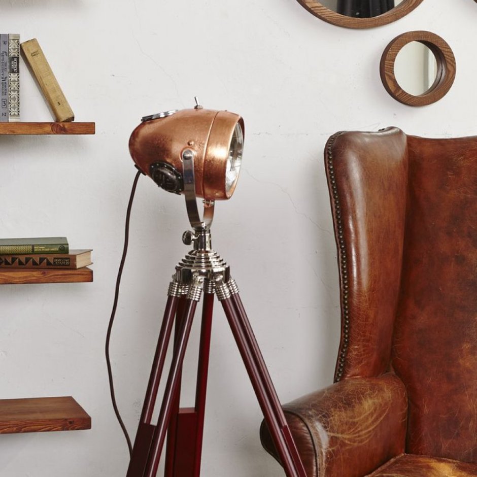 Мото-торшер в Индустриальном стиле Roadmaster Copper