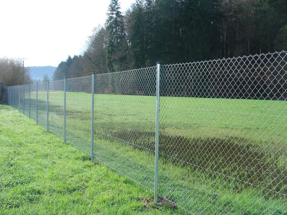 Забор рабица зеленый из сетки